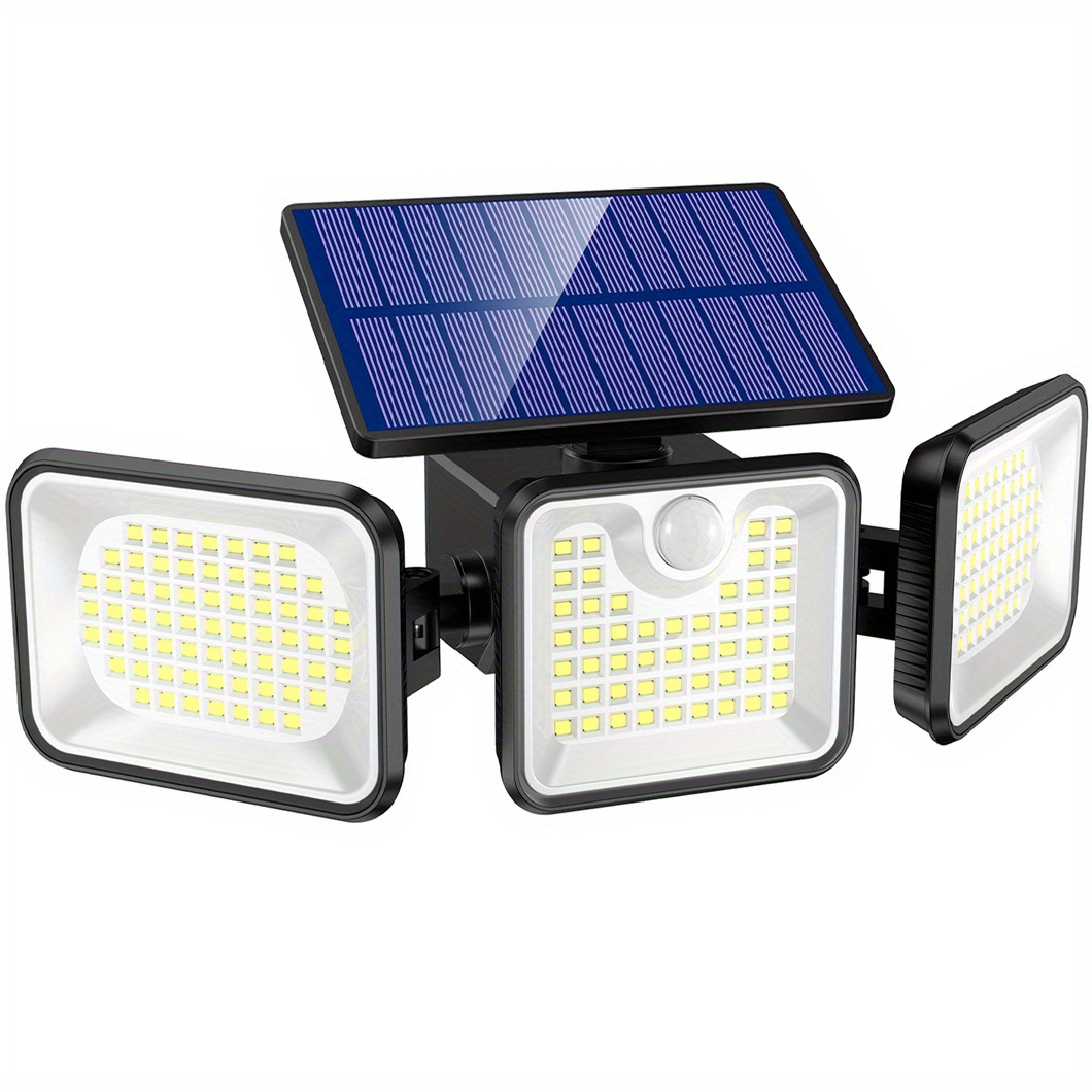 Lampes Solaires Extérieures, 2 Pack 213 LED éclairage de Sécurité D' extérieur avec Détecteur de Mouvement étanche 180° Ajustable pour Mur