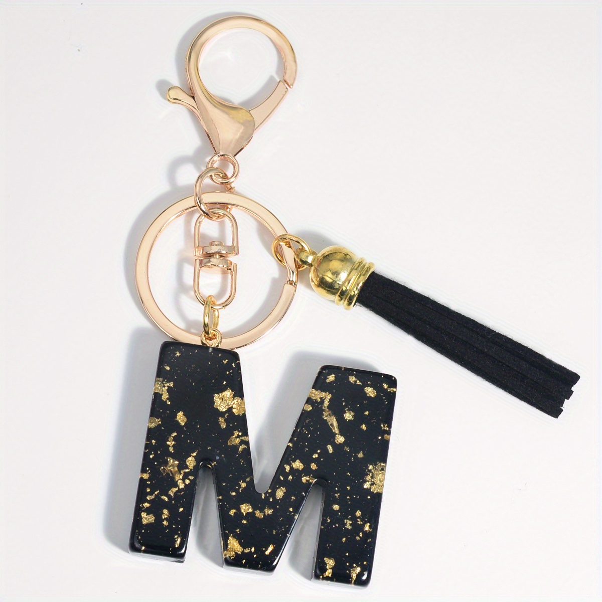 pulunto Alphabet Keychain with Tassel, Initial Letter Couple Key Ring, Bag  Charm Pendant, Key Chain for Bag Key A2R9