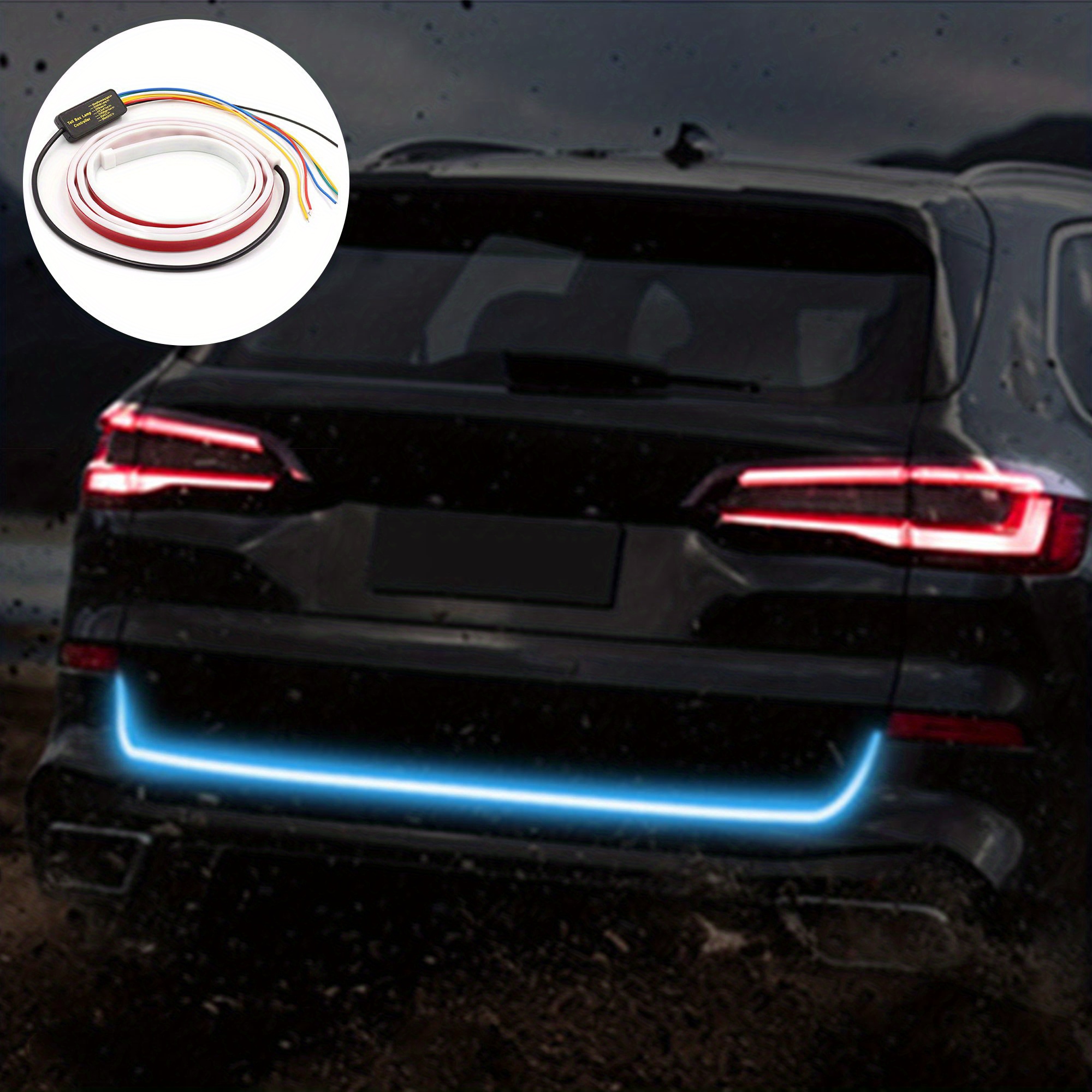 12V Car Rear Trunk Tail Light: Dynamic Streamer LED Strip for Daytime  Running Lights, Reverse Warning & Brake Turn Signal