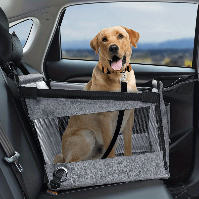 Large Dog Car Seat For Pet Travel Thicken Pad Breathable And - Temu