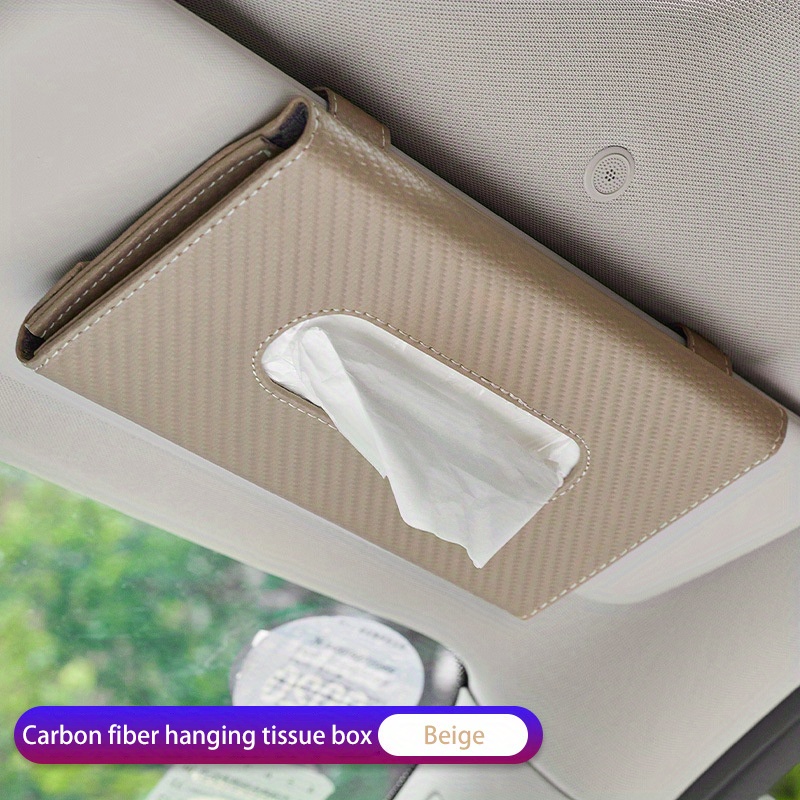Auto-Taschentuchbox Zum Aufhängen, Kohlefaser-Druck, Auto