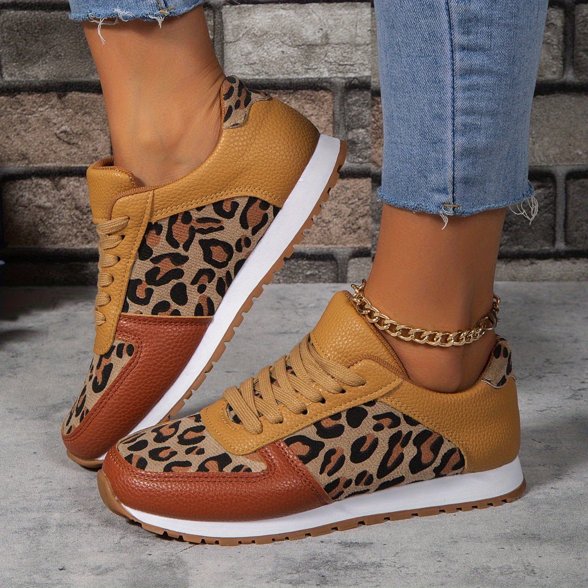 Womens leopard print on sale slip on sneakers