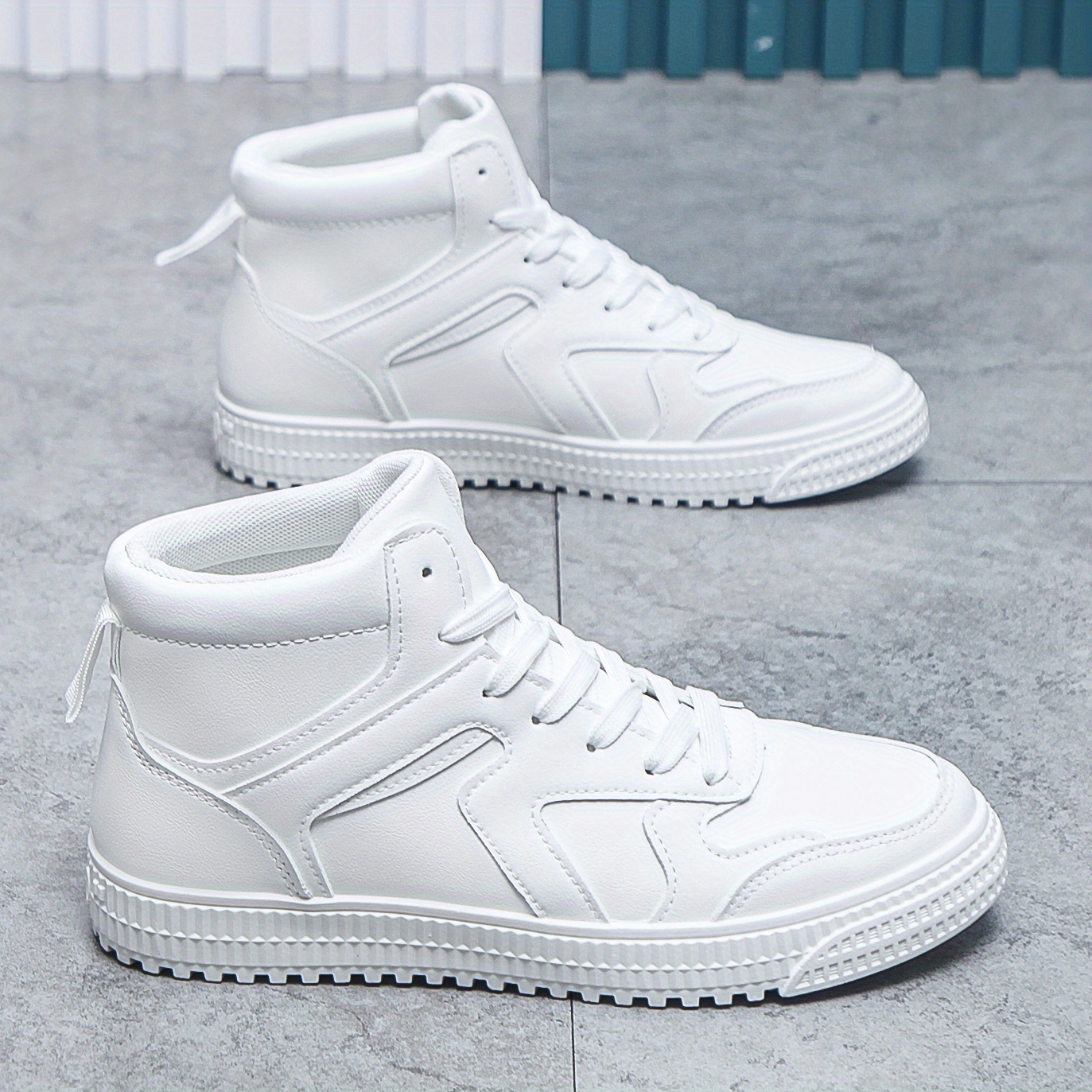 Men's Trendy Mid Top Basketball Shoes, Durable Non-Slip Athletic Shoes For Youth Teenager