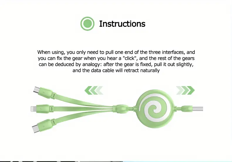 USB Cable in Green