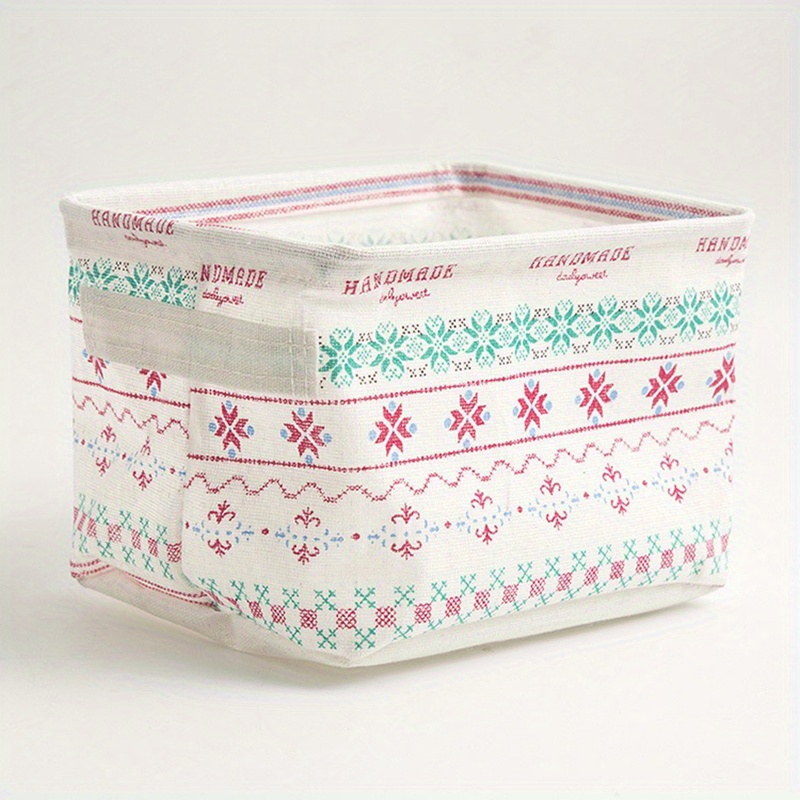 Plaid Pattern Storage Bag Organizer with Handles
