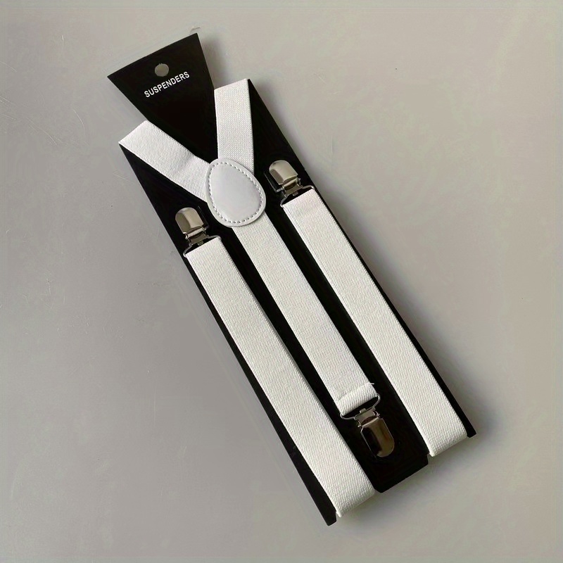 Men's Elastic Suspenders With 3 Clips High Elasticity