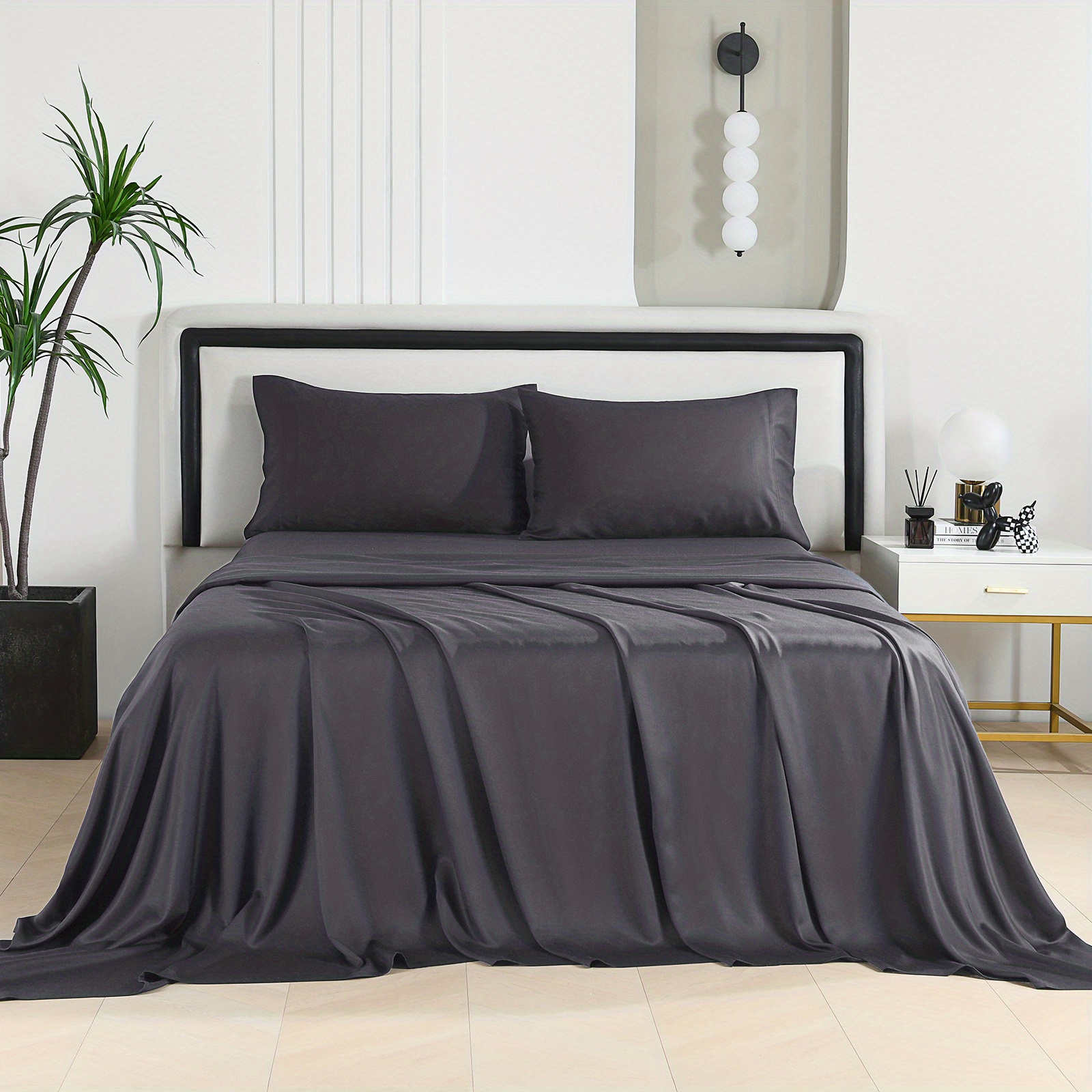 Bamboo Blend Sheet Set Silky Soft Fitted Bed Sheets - Temu