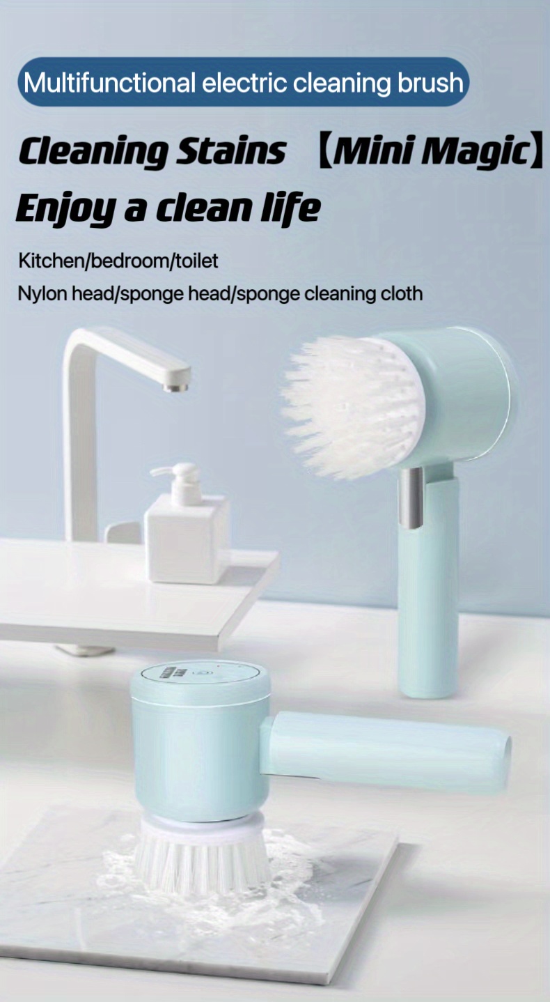 2 In 1 Bathroom Cleaning Brush Soap Dispenser Floor Tile Cleaner