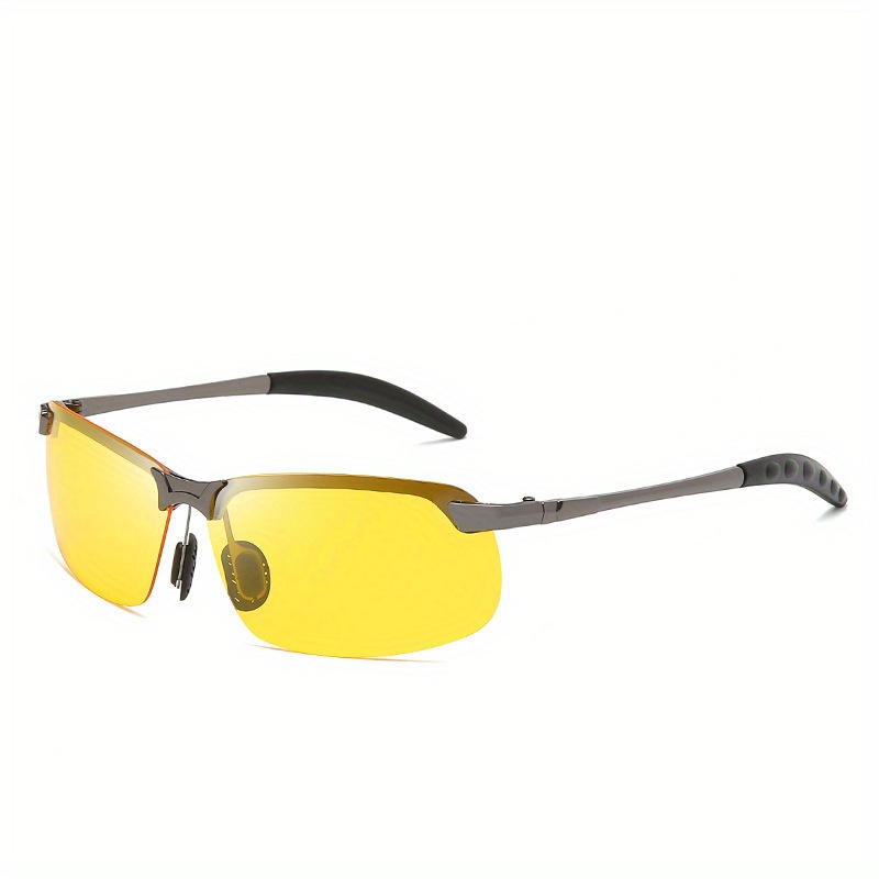 Night Vision Yellow Lens Driving Polarized Sunglasses For Men