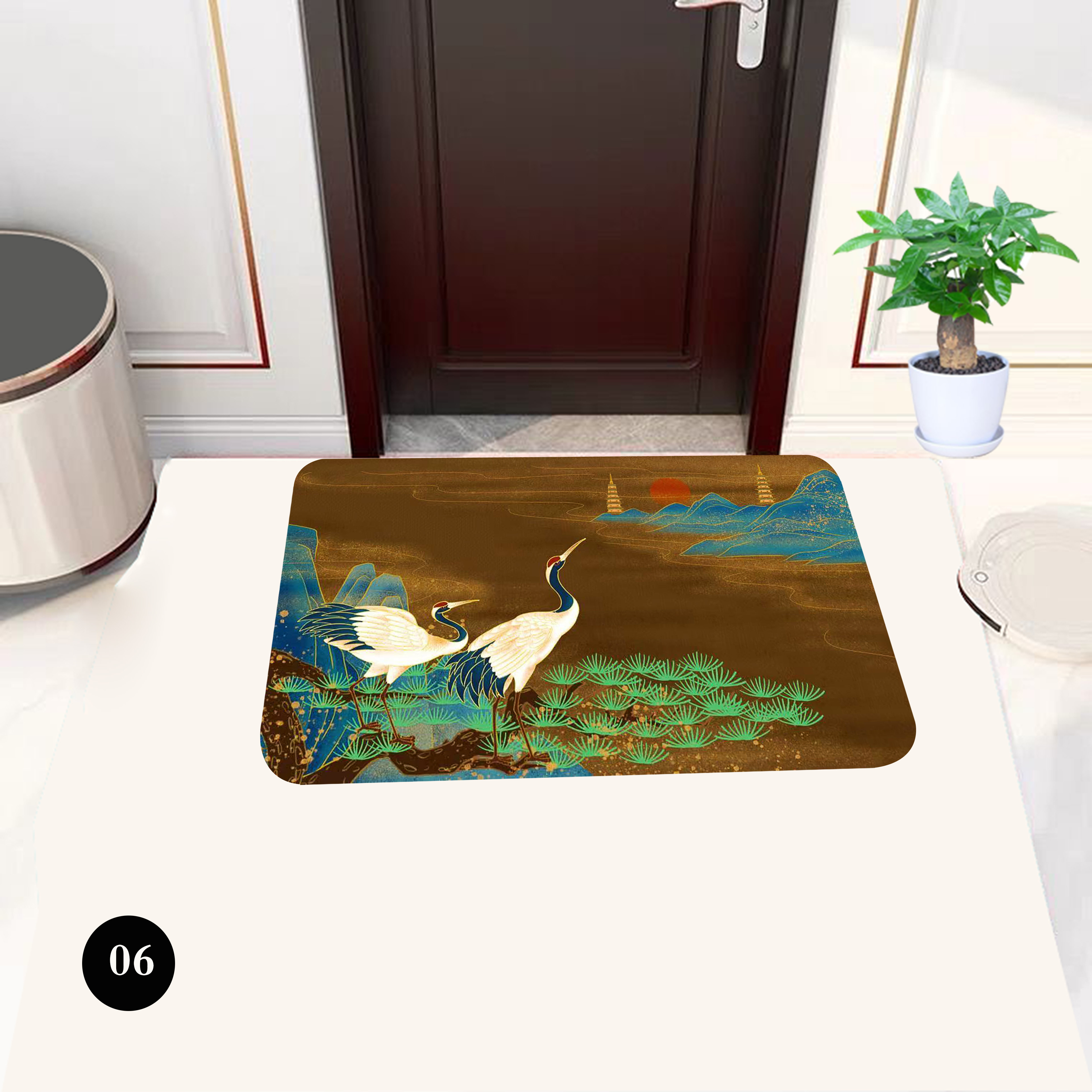 Polyester Fiber Cartoon Animal Floor Mats, Entrance Door Wear-resistant Mats,  Household Bathroom Bathroom Water-absorbent Mats - Temu