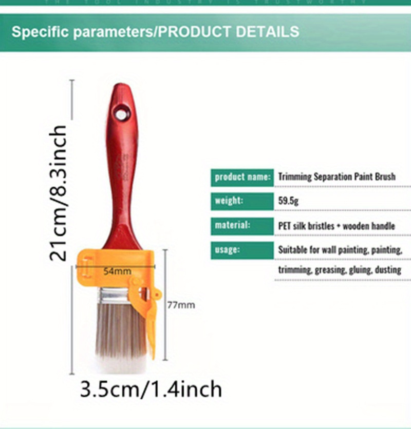 Edger Paint Brush Clean Cut Profesional Latex Paint Brush Temu