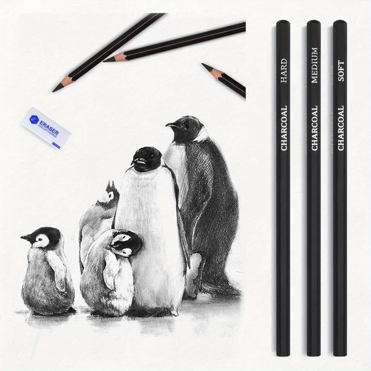 Kit de crayon de dessin professionnel 20 Pcs Ensemble de crayons à croquis  de Marie Crayon de charbon de bois Outils dartiste de dessin Outils  dartiste de crayon Livraison gratuite -  Canada