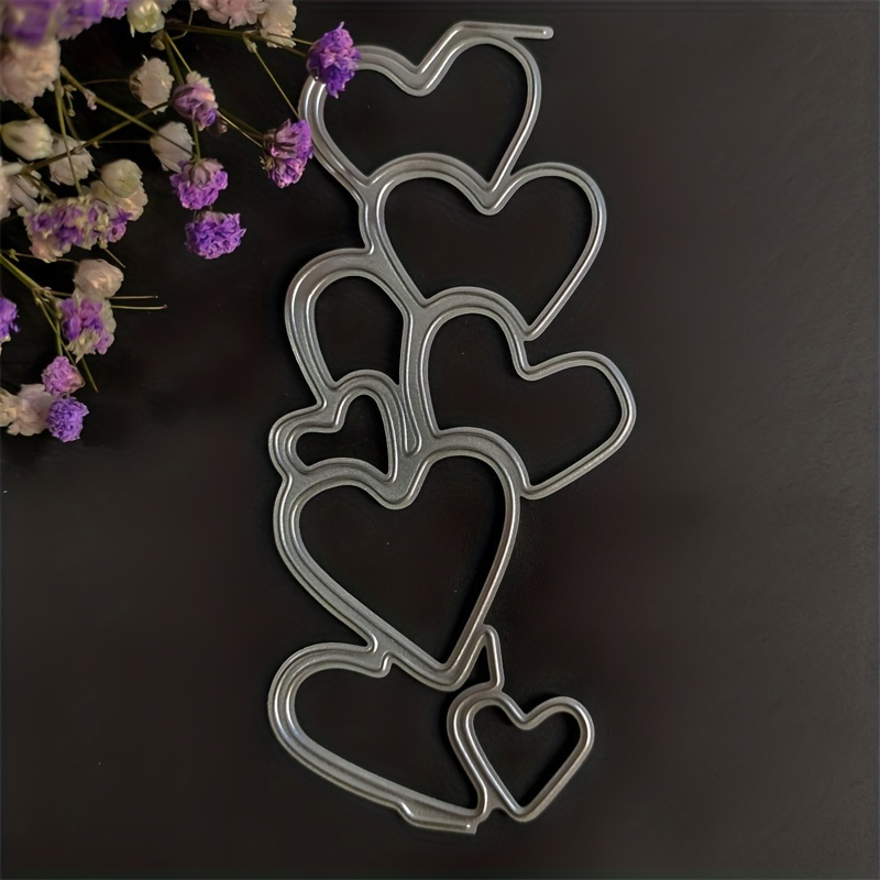  Valentines Day Heart Flowers Metal Cutting Dies Stencil DIY  Scrapbooking Album Paper Card Template Mold Embossing Craft Decoration  Scrapbooking Die Cuts Clearance