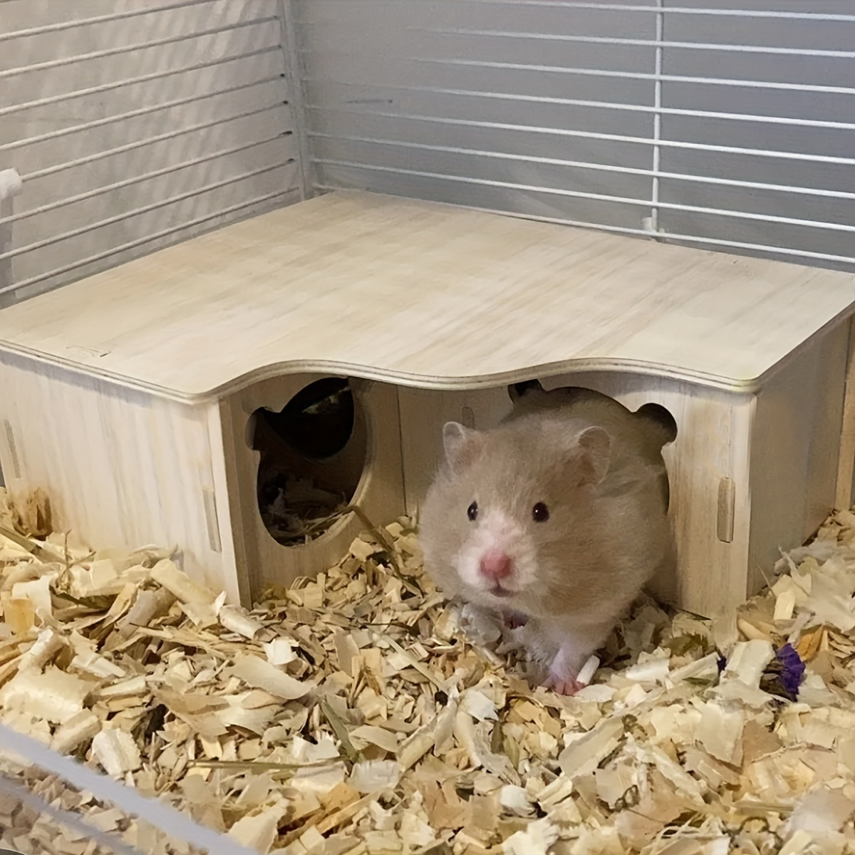 

Multi-chamber Wooden Hamster Maze And Hideout - Fun Activity And Cozy Nest For Your Pet