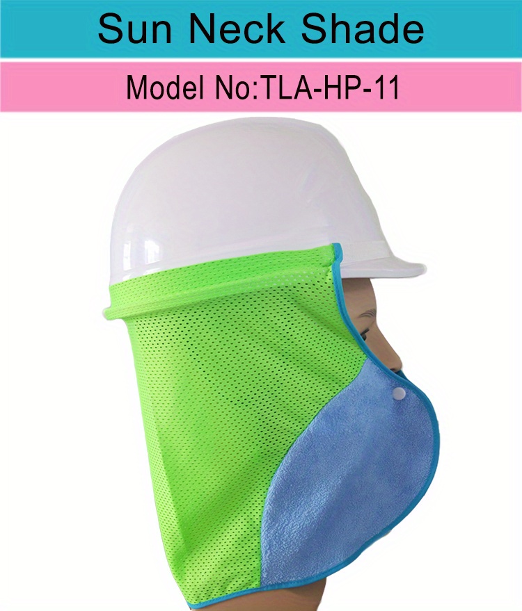 TCCFCCT Hard Hat Sun Shade, Full Brim Mesh Neck Sun Shield, High Visibility  Sun Visor Neck Protection and Bandana Headband Face Scarf, Hard Hat