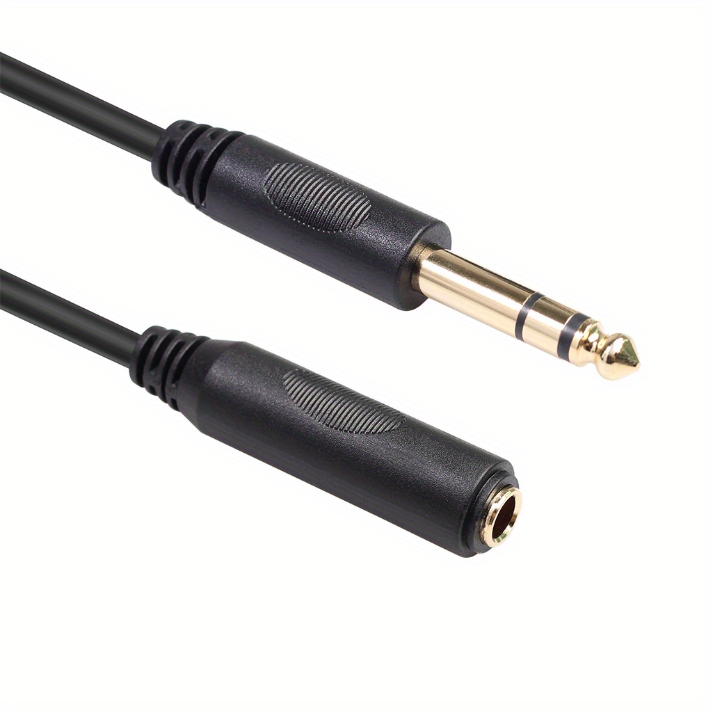 1/4 Trs Male Female Stereo Extension Cable Gold Plated - Temu