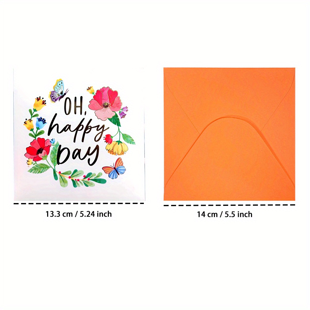 Flower Greeting Card 3d Blessing Pop Card 3d Greeting Card Temu
