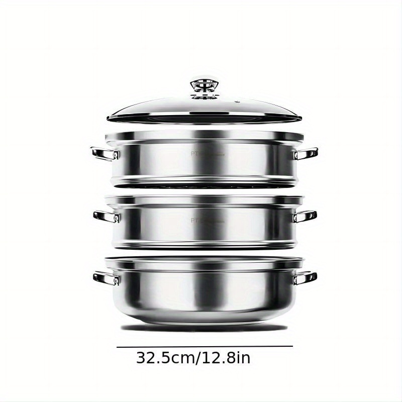 Jumbo Steamer Pot 3 Tier – Kitchen Fantasy