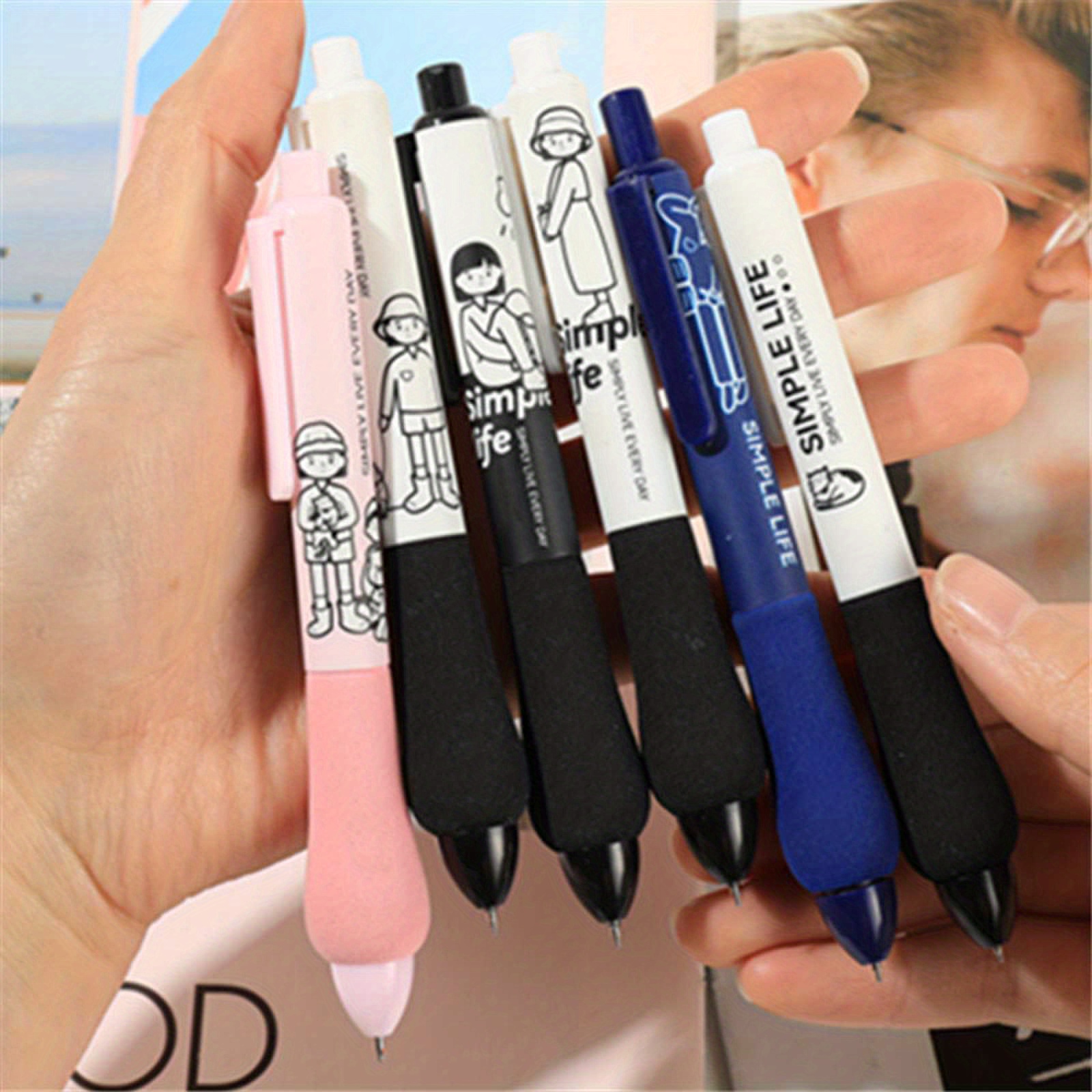 10pcs Colorful Life & Pieces 0.38mm Ball Point Pen