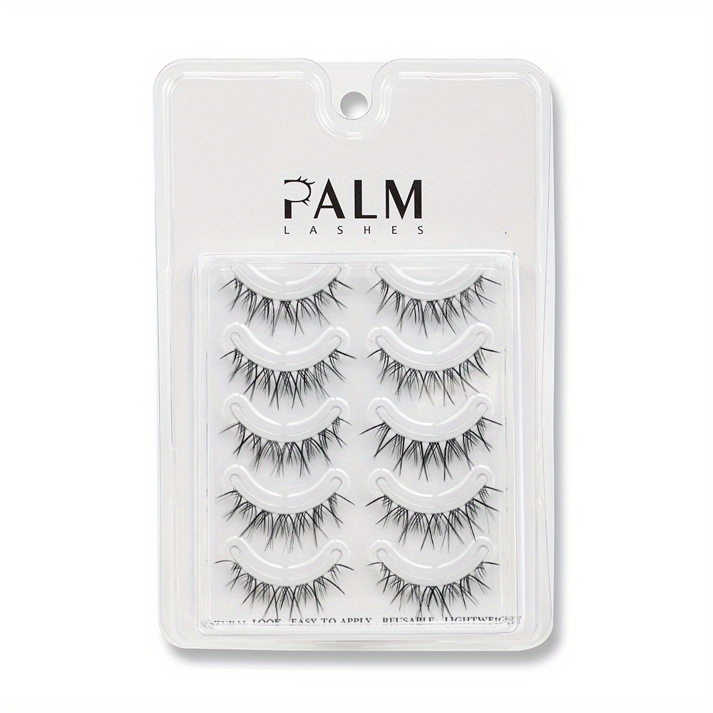 Manga Lashes 5 Pares Pestañas Ojo Gato Aspecto Natural - Temu