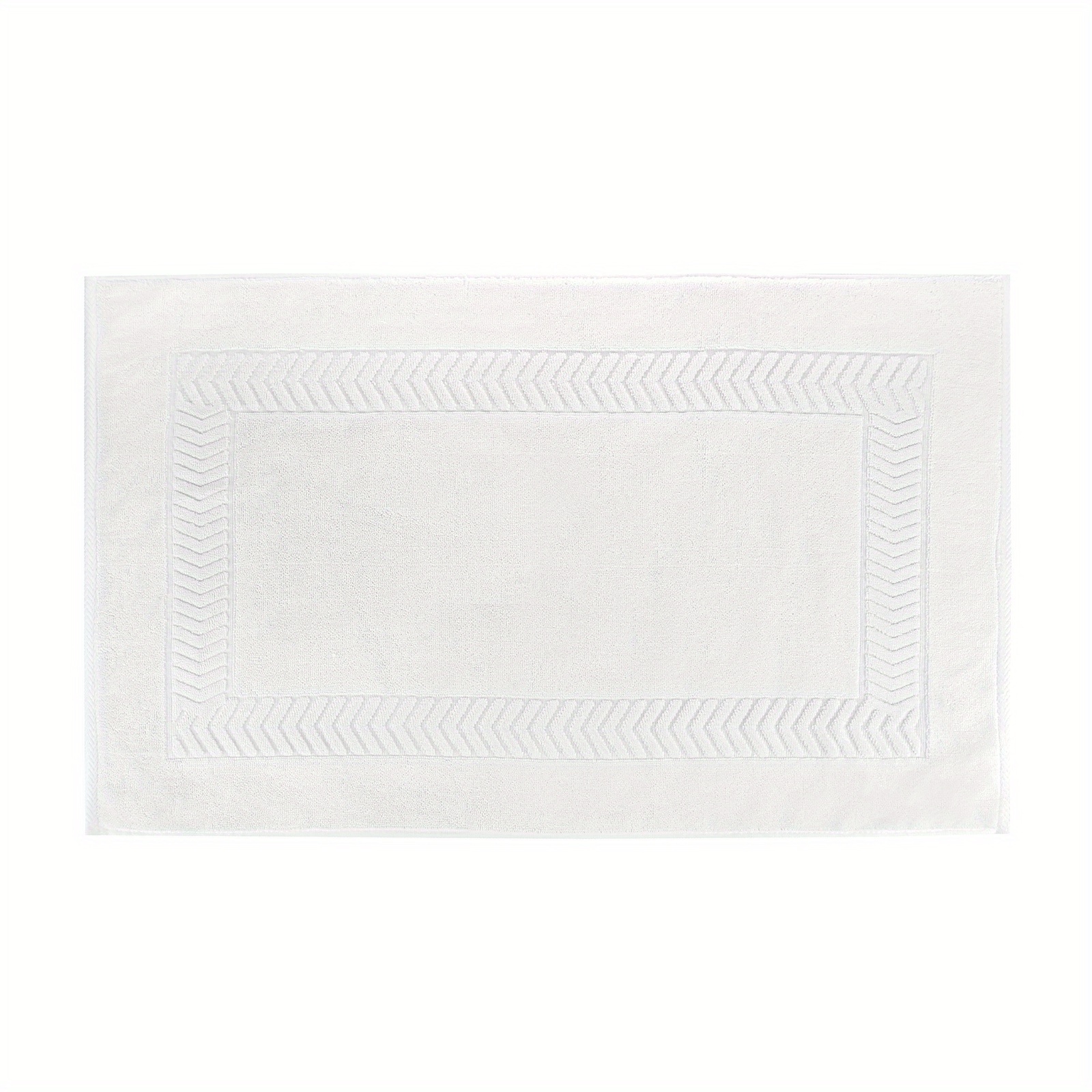 

Luxury Cotton Bath Mat, 1 Piece Thick Absorbent Floor Towel, 51 X 84 Cm, Non-slip, Unscented, White