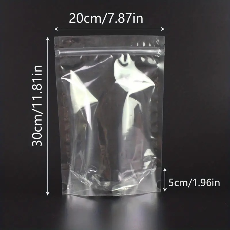 Transparent Clear Stand Up Bags With Zipper, Food-grade Plastic, Perfect  For Dried Fruit Food Storge, Snack, Nut & Tea - Temu