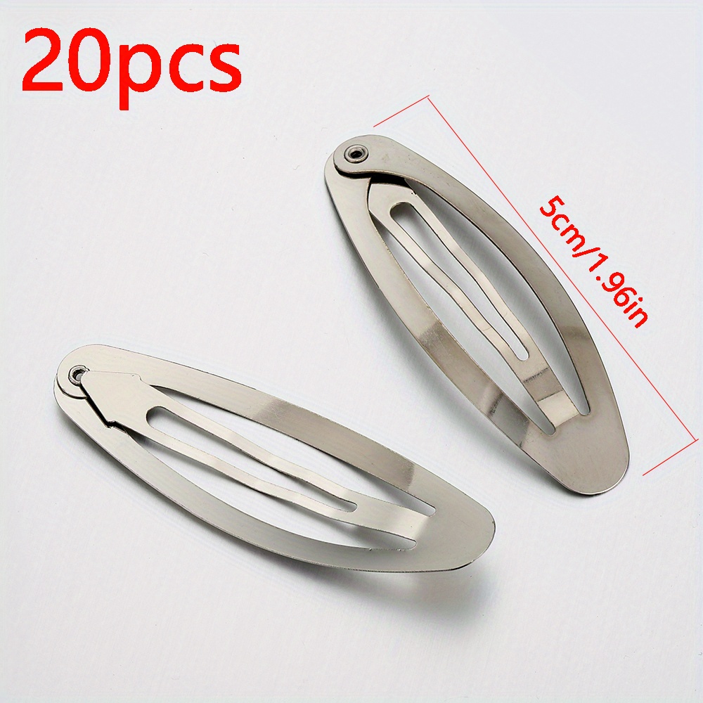 Image of 20pcs Hair Clips Oval Bb Hairpins Base For Jewelry Making Diy Barrette Metal Color Hair Pin Clip Accessories