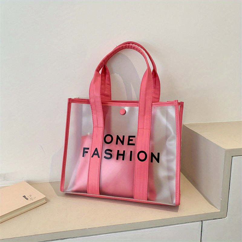 Retro Print Tote Large Bag, Large Capacity Classic Pvc Shoulder Bag,  Women's Simple Versatile Handbag & Purse - Temu