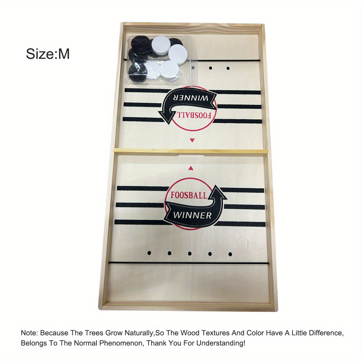 Large Sling Puck Game Foosball Winner Board Game Wooden - Temu