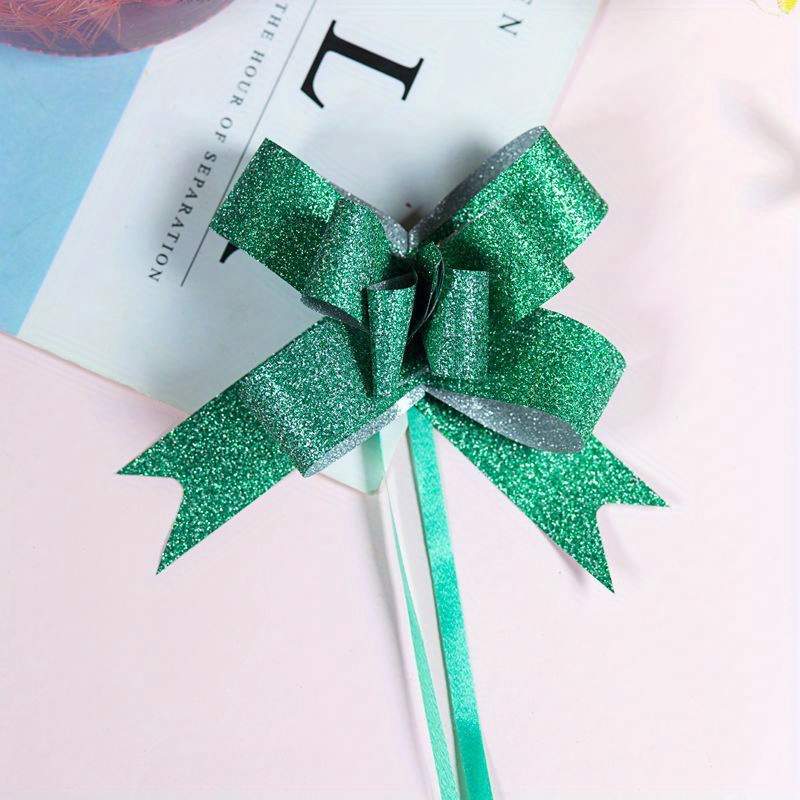 Glitter Pull Bows Gift Wrapping Ribbons Pull Flower Bow Gift - Temu