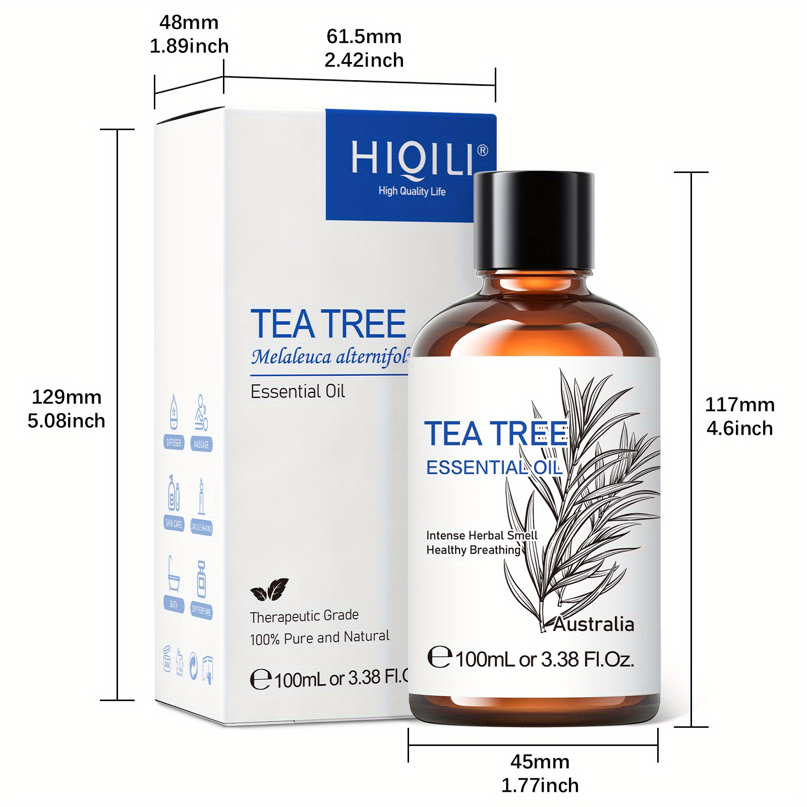 1pc 30 Ml/ 1.01 Fl Oz Tea Tree Essential Oils For Diffuser
