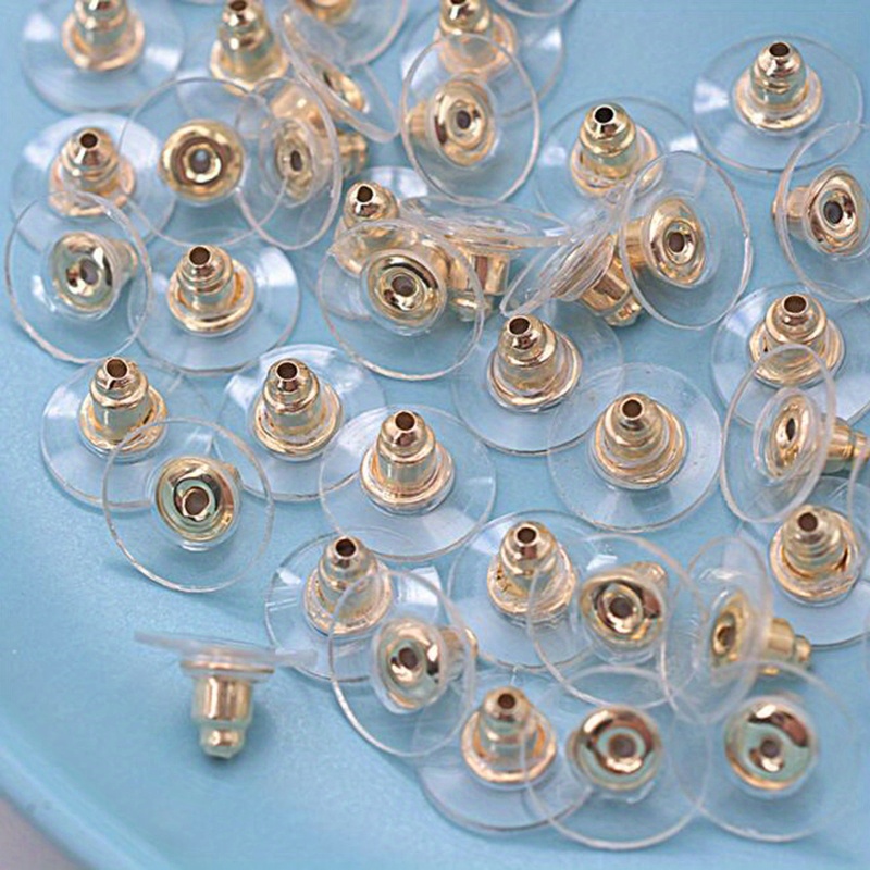 Bullet Clutch Earring Backs for Studs with Pad Rubber Earring