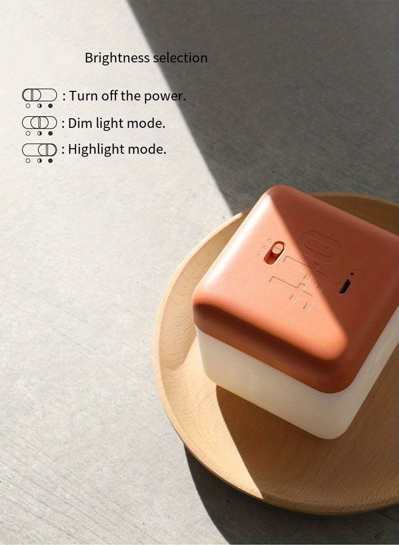 USB Rechargeable LED Cube Night Light
