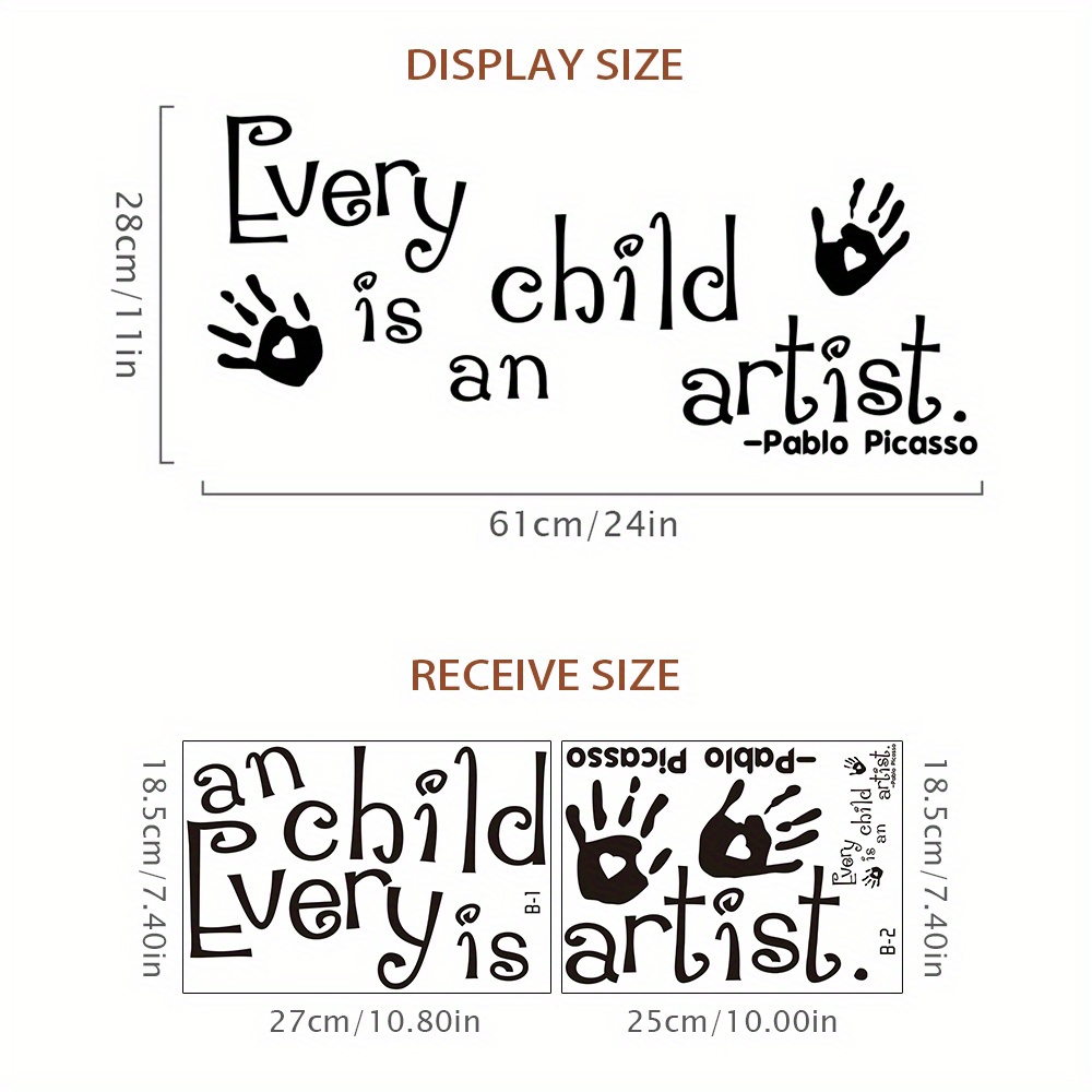 Transform Your Nursery with This Inspiring Picasso Quote Wall Decal!