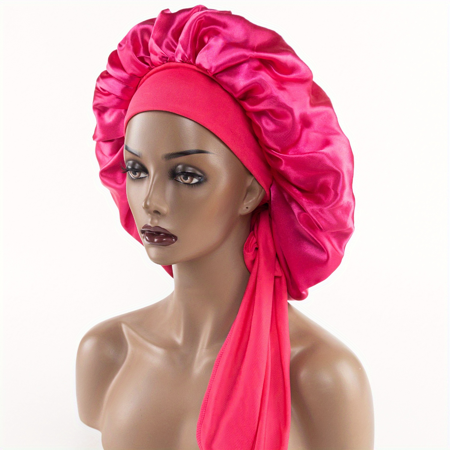 Silky Bonnet Sleeping Hair Bonnet Satin Bonnet Oversized - Temu