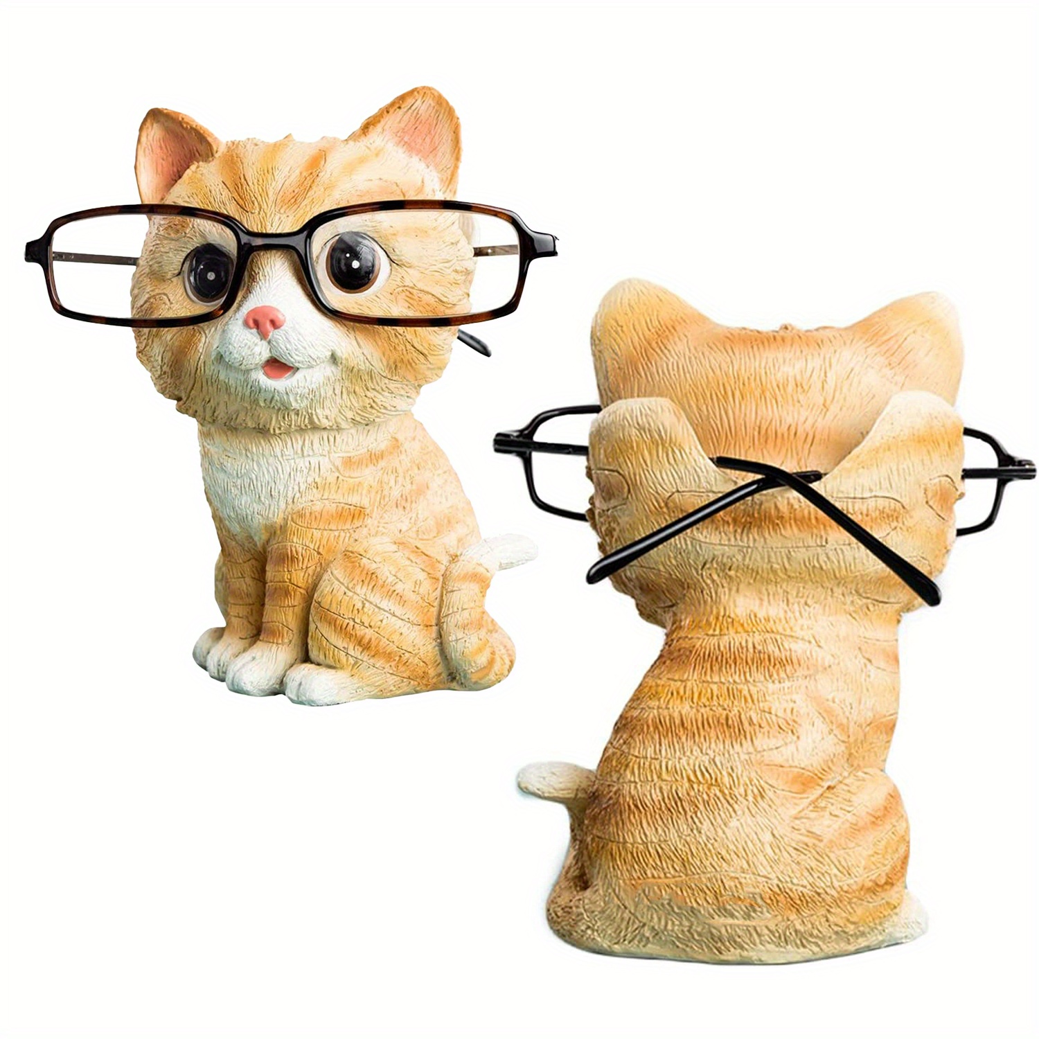 Cat Kitty Eyeglass Holder Stand Cute Object For Desk - Temu