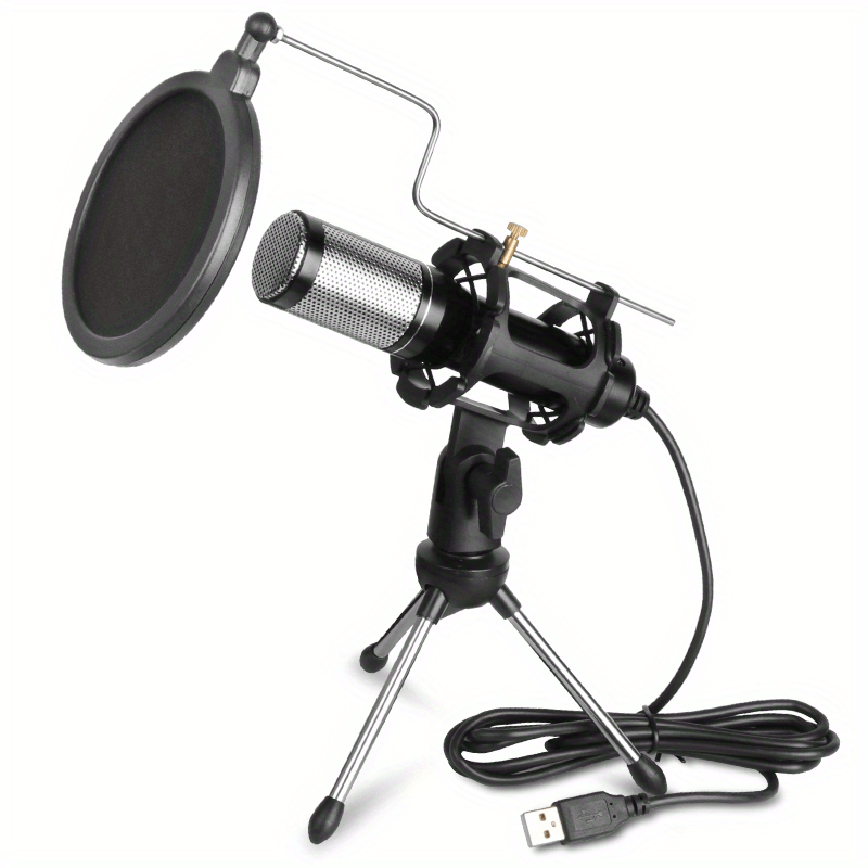 Rgb Usb Condenser Microphone Pc Computadora Micrófono Juego - Temu
