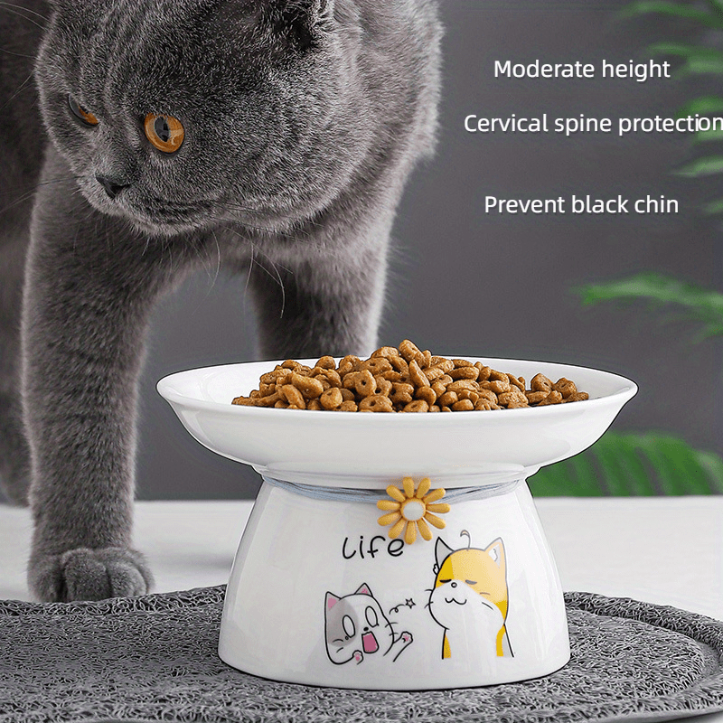 Elevated Pet Bowl For Dogs Cats Ceramic Raised Dog Food And - Temu