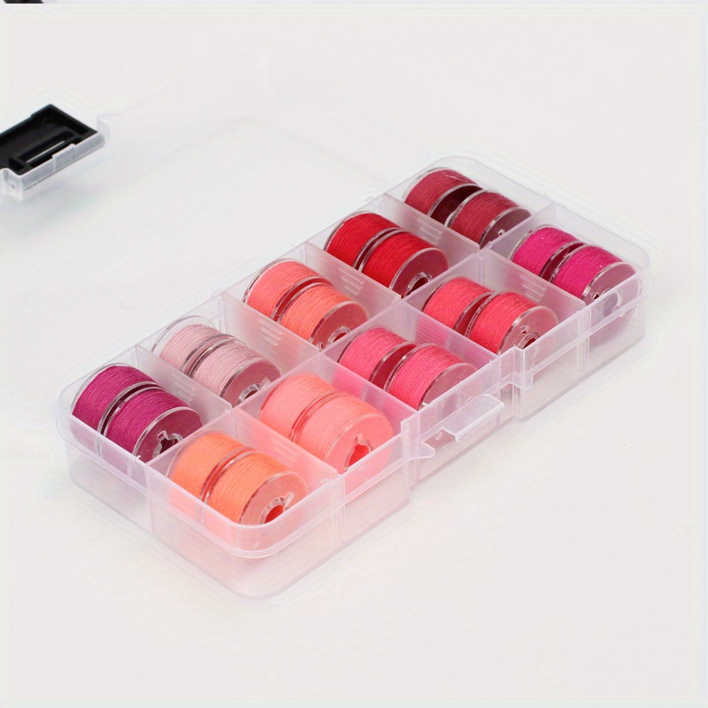 25Grid Transparent Bobbin Storage Box Ice Silk Embroidery Thread Box Case  For Handcraft Sewing Craft DIY Home Sewing Accessories - AliExpress