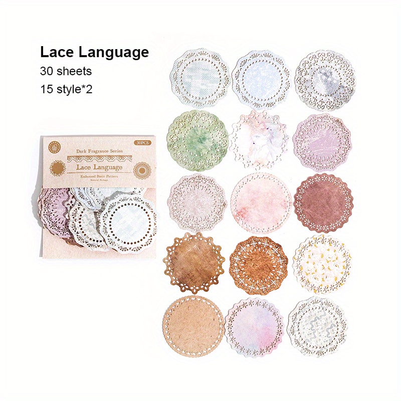 Cutout Lace Vintage Scrapbook Paper Scrapbooking Supplies Temu