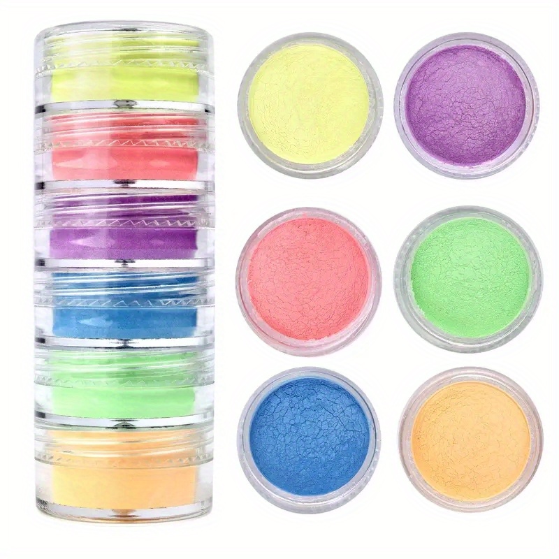 6 Colors Pearlescent Powder Pigment Mica Mineral Powder Diy - Temu