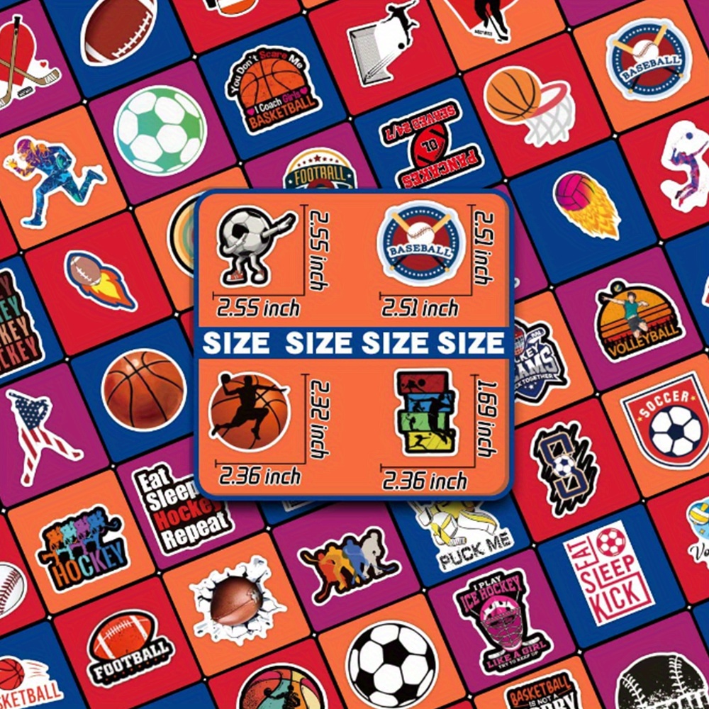 Sport Stickers Kids Water Bottle Stickers Cute Vinyl Temu