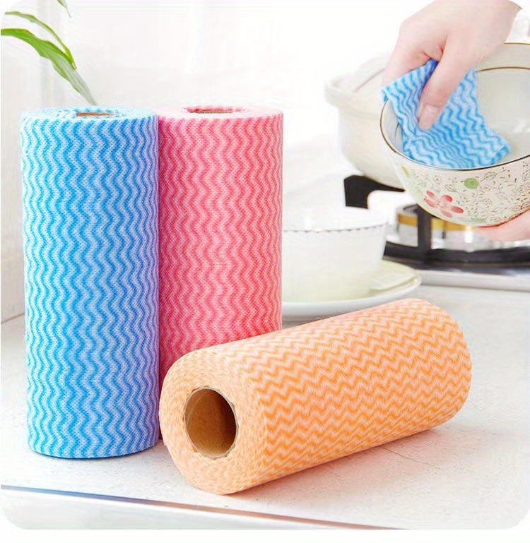 Reusable Disposable Rag Oil free Kitchen Cloth Roll - Temu