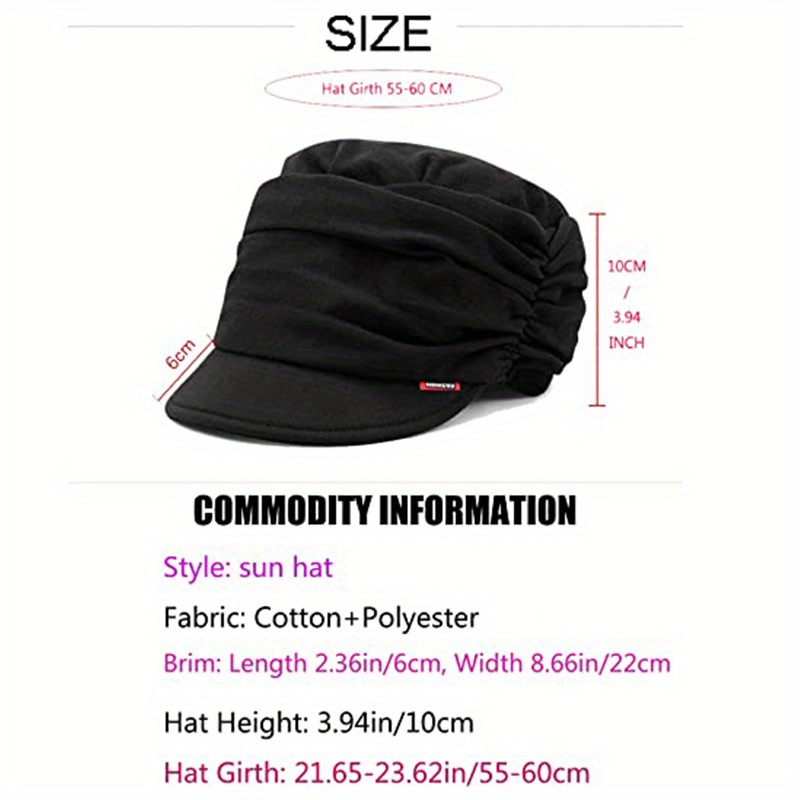 Korean Style Newsboy Hat Lightweight Ruched Soft Brim Flat Fold Casual  Elastic Sports Beret For Women - Temu