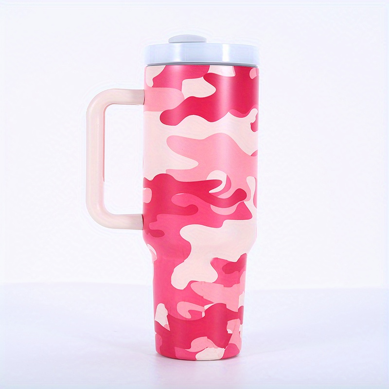 Trendy - Botella de agua deportiva con diseño floral rojo de 1 litro con  pajilla, taza de viaje de acero inoxidable aislada al vacío, botellas de  agua