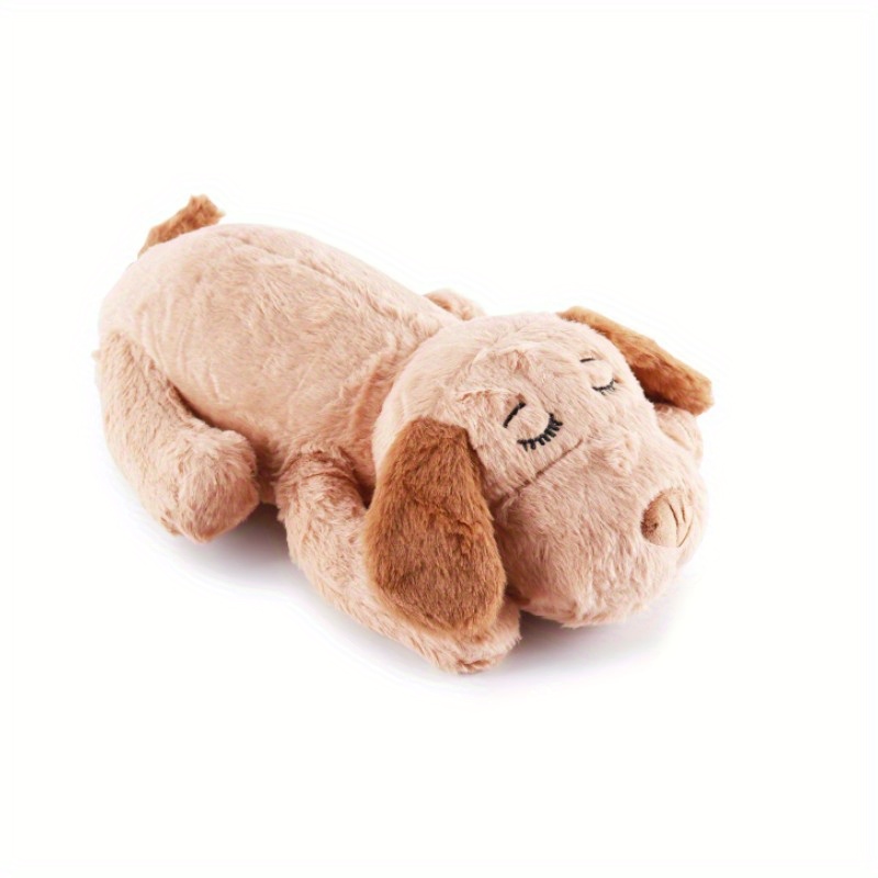 Dog Heartbeat Toy for Puppy Anxiety Relief, Heartbeat Stuffed Animal  Heartbeat Plush Toy for Small, Medium, and Large Dogs (Brown)