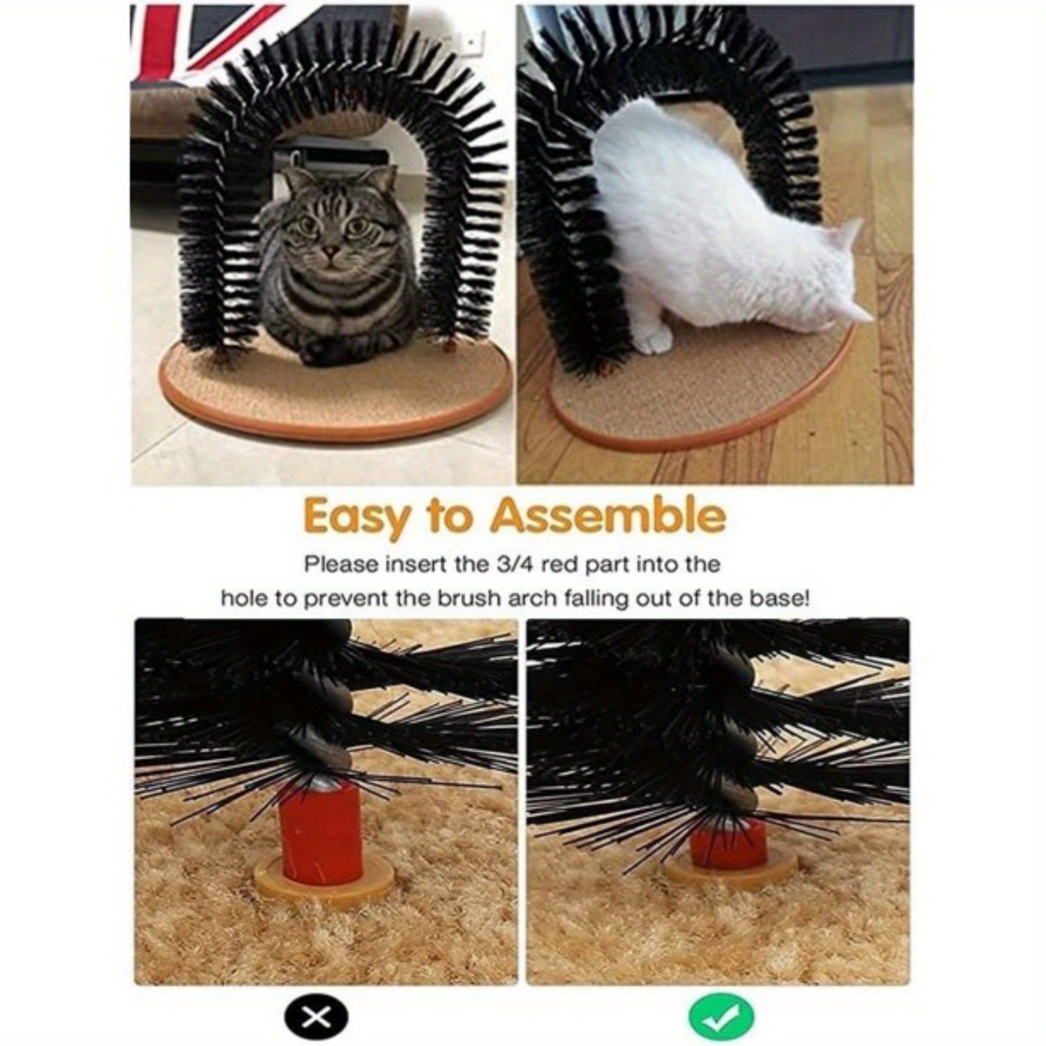 Massaging Toy Cat Self grooming Cat Scratching Toy Hanging Temu