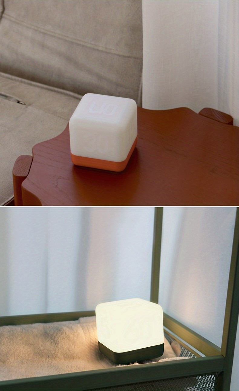 USB Rechargeable LED Cube Night Light