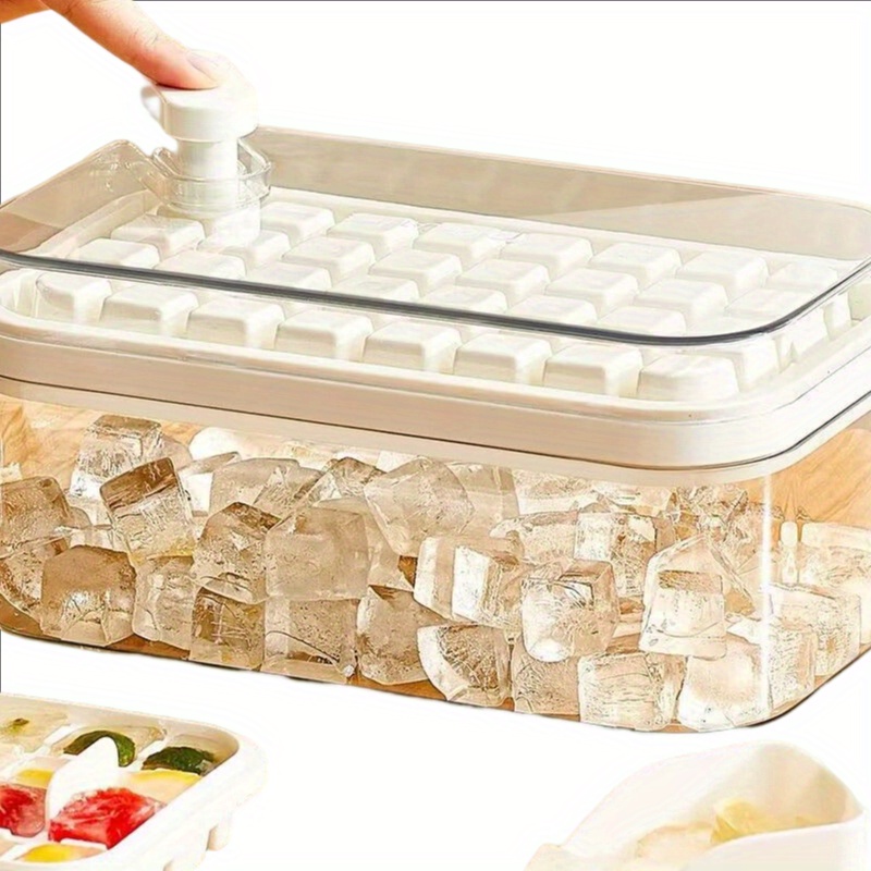 1/2 Layers Push-button Ice Tray, Homemade Ice Cube Mold, Ice Storage Tool  For Household Refrigerator, Large Capacity Decompression Ice Box For  Freezing Ice - Temu