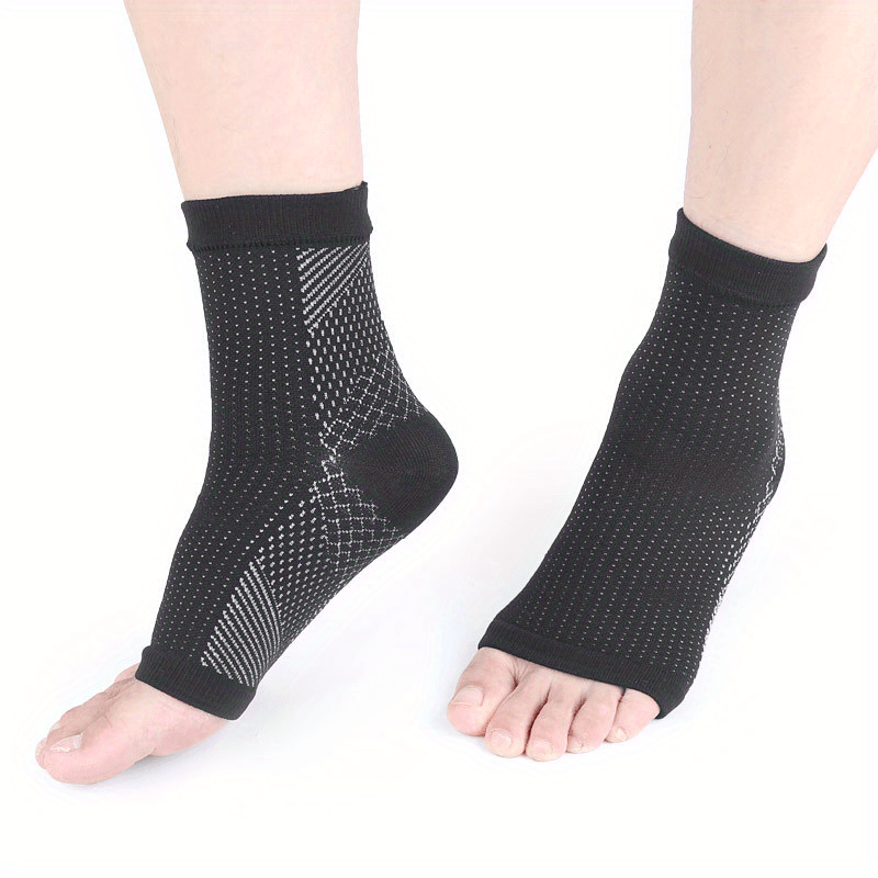 1 Pair Breathable Toeless Compression Socks For Ankle Support
